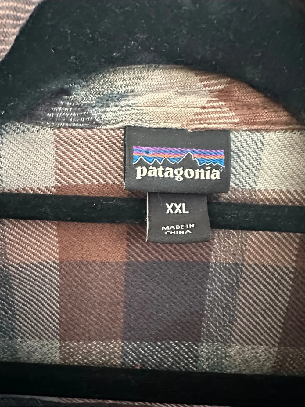 Patagonia kids  Plaid Button-Down Shirt — Brown & Gray